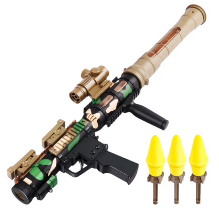 Zestaw wojskowy militarny bazooka RPG z hełmem, traczem i piankowymi pociskami - EAN: 5905991054337
