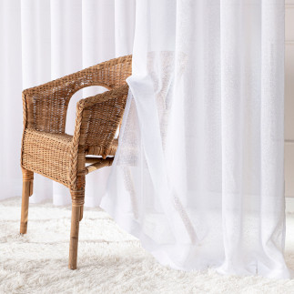 Firana gotowa na przelotkach 300x250 cm, kolor biały 001, EAN: 5906450008601