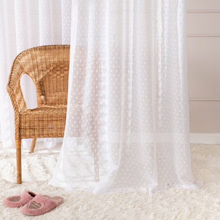 Firana gotowa na przelotkach 300x250cm biały 001 EAN: 5906450008724