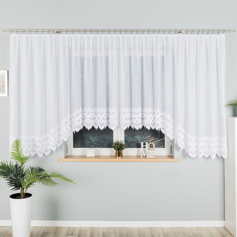 Felicja firanka żakardowa gotowa z wzorem 160x600 cm biały EAN: 5907693246645