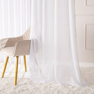 Firana gotowa na taśmie 300x250 cm, kolor biały 001, EAN: 5906450008588