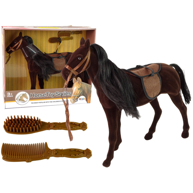Figurka konia brązowa z akcesoriami do czesania - EAN: 5905679070123