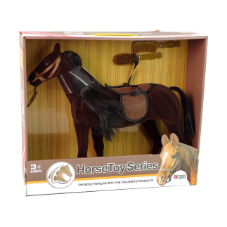 Figurka konia brązowy akcesoria do czesania
