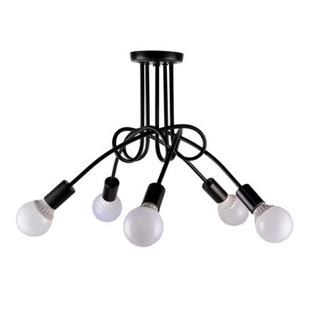 Zd74a nowoczesna lampa żyrandol 5 czarny