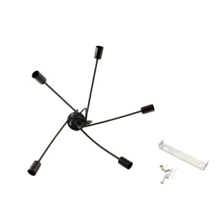Zd74a nowoczesna lampa żyrandol 5 czarny
