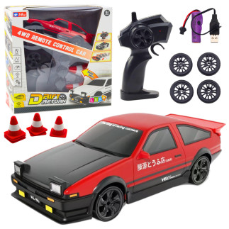 Auto sportowe do driftu wymienne koła zdalnie sterowany rc 4wd czerwony