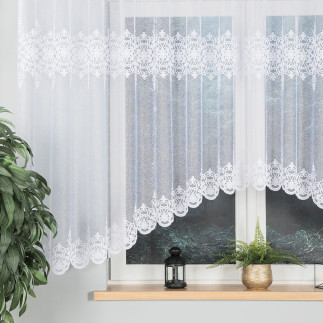 Żaneta firanka żakardowa gotowa biały 550x155cm EAN: 5907693247376