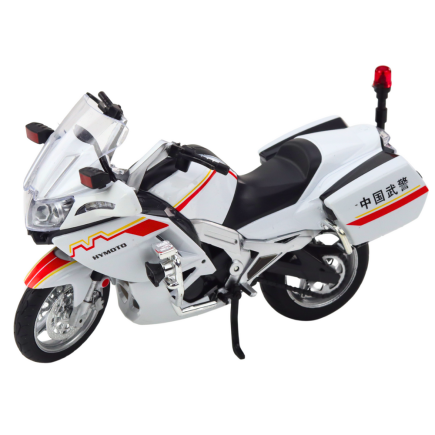 Metalowy motocykl dźwiękowy z efektami świetlnymi w kolorze białym, czerwonym i żółtym 1:12 EAN: 5905991049586