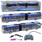 Autobus policyjny przegubowy zdalnie sterowany RC światła szary EAN: 5905991052784