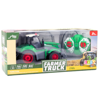 Ciągnik traktor rolniczy zdalnie sterowany rc zielony 1:24
