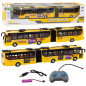 Autobus szkolny trolejbus przegubowy zdalnie sterowany RC 1:32 żółty - EAN: 5905991052777