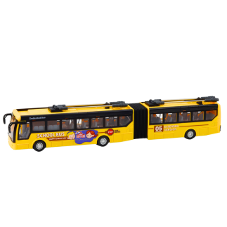 Autobus szkolny trolejbus przegubowy zdalnie sterowany RC 1:32 żółty - EAN: 5905991052777