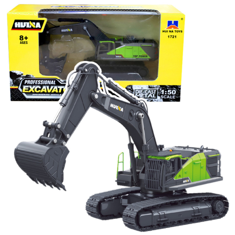 Koparka gąsienicowa metalowa Huina zielona EAN: 5905991051091 Koparka gąsienicowa metalowa Huina zielona EAN: 5905991051091