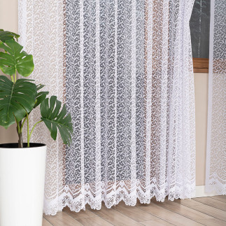 Bogumiła firanka żakardowa 300x250 cm gotowa, kolor biały 001, EAN: 5906450927285