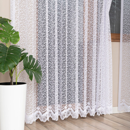 Bogumiła firanka żakardowa 300x250 cm gotowa, kolor biały 001, EAN: 5906450927285