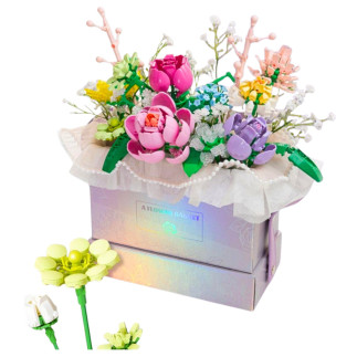 Klocki konstrukcyjne Kwiatowy Box Fioletowy LED 706 el. - EAN: 5905991074519