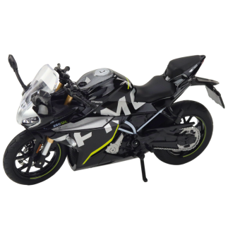 Motocykl sportowy metalowy z dźwiękiem i światłami czarny 250 SR 1:12 EAN: 5905991049630