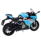 Motocykl sportowy metalowy z dźwiękiem i światłami niebieski 1:12 EAN: 5905991049647