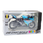 Motocykl sportowy metalowy z dźwiękiem i światłami niebieski 1:12 EAN: 5905991049647