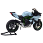 Sportowy motocykl metalowy z dźwiękiem i światłami srebrny 1:12 - EAN: 5905991049531