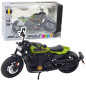 Motocykl Chopper Metalowy z Dźwiękami i Świetłami Czarny Zielony 1:12 - EAN: 5905991049654