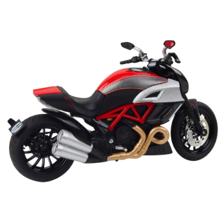 Motocykl Sportowy Metalowy z Dźwiękiem i Światłem Złoto-Czerwony 1:12 - EAN: 5905991049555