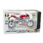 Motocykl Sportowy Metalowy z Dźwiękami i Światłami, Srebrno-Czerwony, 1:12 - EAN: 5905991049579