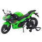 Motocykl Sportowy Metalowy Zielony z Dźwiękiem i Światłem 1:12 EAN 5905991049685