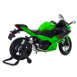Motocykl Sportowy Metalowy Zielony z Dźwiękiem i Światłem 1:12 EAN 5905991049685