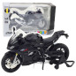 Sportowy motocykl metalowy z dźwiękiem i światłami czarny S1000 1:12 EAN: 5905991049753