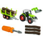 Rozkręcany traktor z przyczepą i drewnem 43 cm EAN: 5902808156543