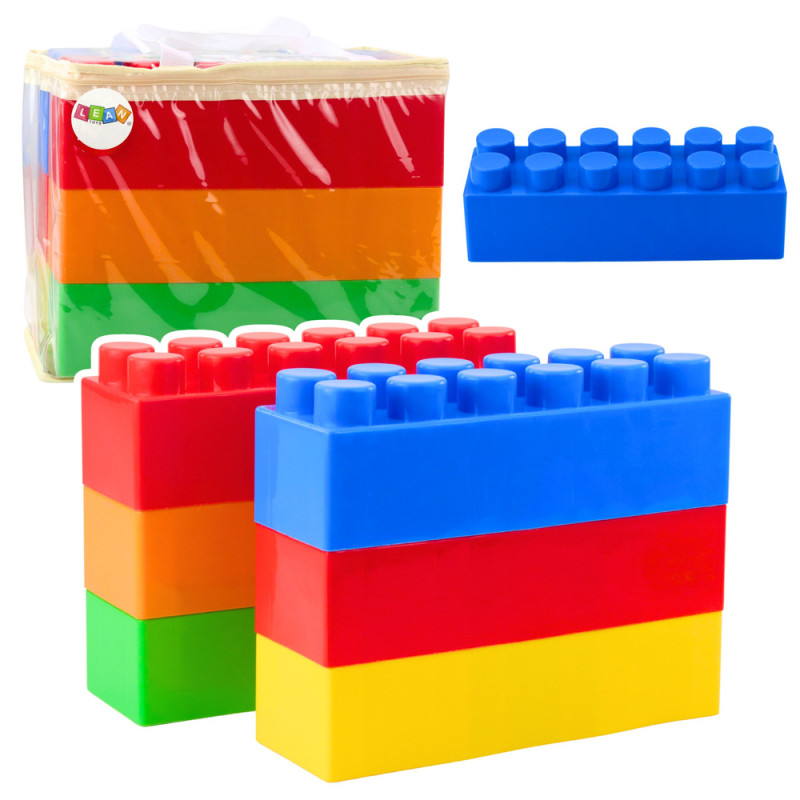 Kolorowe klocki konstrukcyjne w torbie 28,5x9x9 cm 6el. EAN: 5905991071532