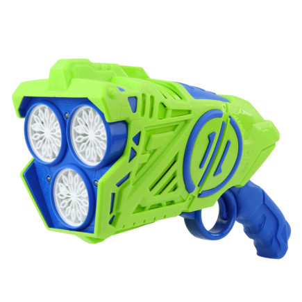 Pistolet na bańki mydlane LED niebiesko-zielony z funkcją świetlną EAN: 5905991070429