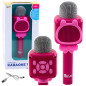 Bezprzewodowy mikrofon Bluetooth do karaoke z nagrywaniem i zmianą głosu Różowy EAN: 5905991057581