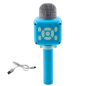 Bezprzewodowy Mikrofon Bluetooth Karaoke z Funkcją Nagrywania i Zmiany Głosu Niebieski EAN: 5905991057598