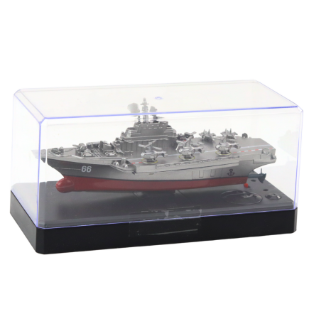 Statek militarny RC łódź zdalnie sterowana srebrna 15cm EAN: 5905991052890
