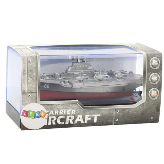 Statek militarny łódź zdalnie sterowana rc srebrna 15cm