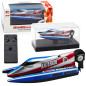 Łódź motorówka zdalnie sterowana RC niebiesko-srebrna 14cm EAN: 5905991052883