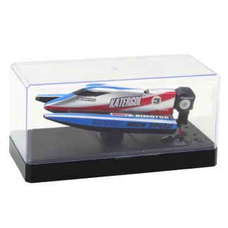 Łódź motorówka zdalnie sterowana RC niebiesko-srebrna 14cm EAN: 5905991052883