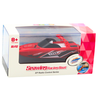 Łódź motorówka zdalnie sterowana rc biało-czerwona 15cm