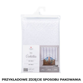 Violetta firanka żakardowa gotowa, szerokość 420 x wysokość 160cm, kolor 001 biały