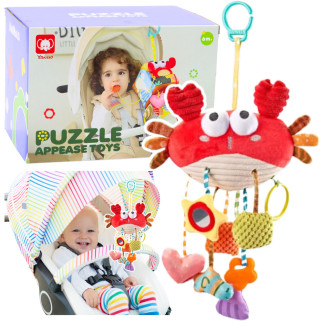 Zabawka sensoryczna zawieszka do łóżeczka krab 9w1