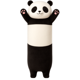 Pluszowa maskotka panda poduszka podłużna wałek biało czarna 70cm