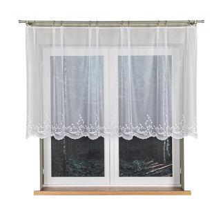Justyna firanka żakardowa gotowa, szerokość 250cm x wysokość 110cm, kolor 001 biały