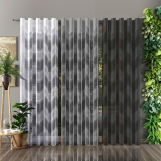 Iwa firanka żakardowa gotowa, szerokość 150 x wysokość 250cm, kolor szary 401
