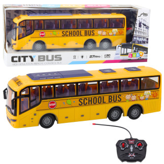 Autobus zdalnie sterowany rc szkolny 1:30 światła żółty