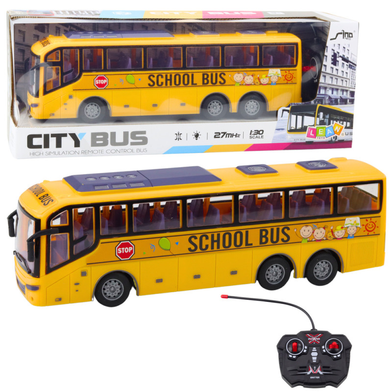 Autobus zdalnie sterowany RC Szkolny z światłami żółty EAN: 5905991062226