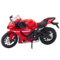 Motocykl sportowy metalowy z dźwiękami i światłem czerwoną R1 1:12 EAN: 5905991049784