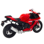 Motocykl sportowy metalowy z dźwiękami i światłem czerwoną R1 1:12 EAN: 5905991049784