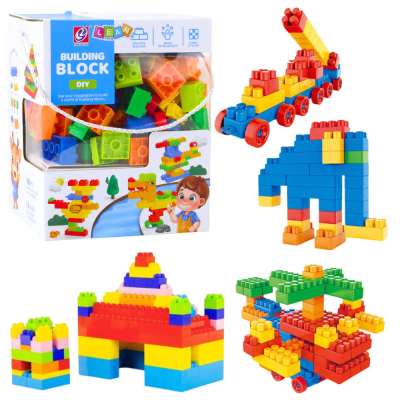 Zestaw Klocków Konstrukcyjnych Przestrzennych Kolorowych 180 el. EAN: 5905991071556
